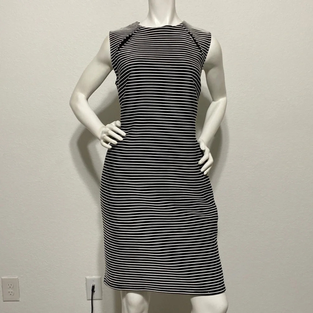 Topshop Striped Cut Out Dress